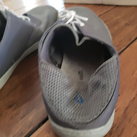 Olukai Nohea Moku Mens Boat Shoes  Gray Grey  Pre-Owned Size 8 - Picture 7 of 16